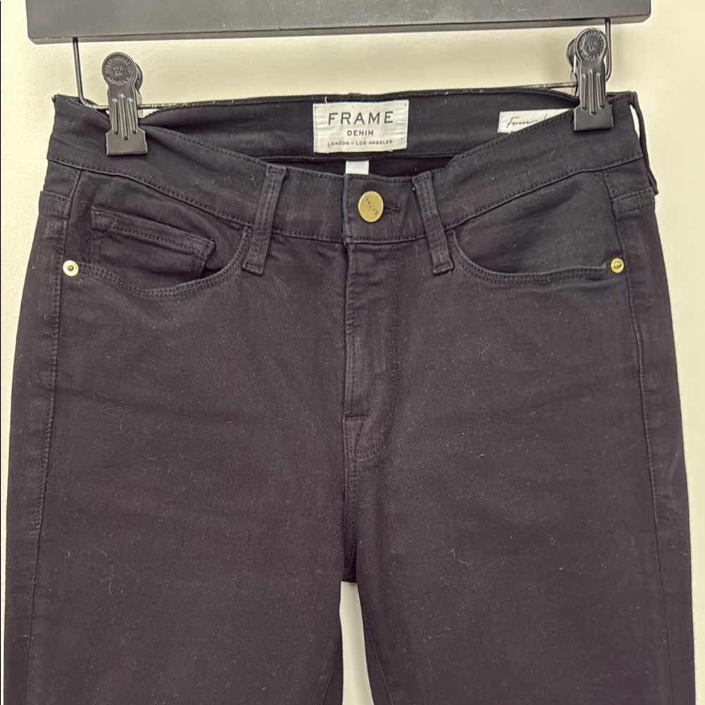 Frame Denim Forever Karlie Black Skinny Jeans